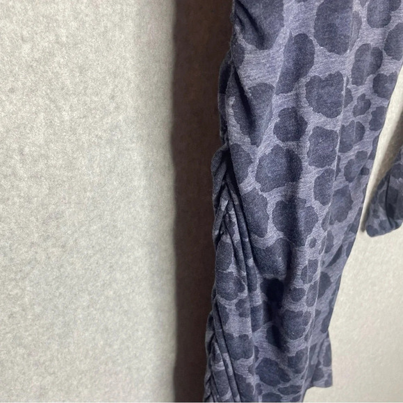 Rebecca Taylor Y2K Animal Printed Ruched V Neck Fitted Dress - Picture 3 of 6